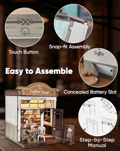 DIY Miniature House Kit Book Nook Dollhouse Kit for Adults to Build