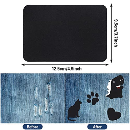29pcs Iron on Patches for Clothing Repair 4.9 X 3.7 Inch Iron on Patches for Clothing Black (29 Count)