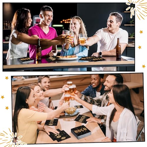 60 Pcs Hoco Cocktail Paper Napkins 6.5 x 6.5 Inches (60 Count)