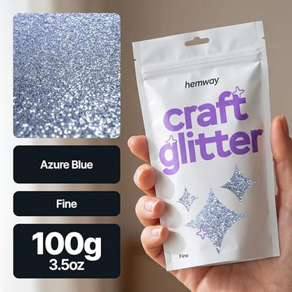Craft Glitter Azure Blue 100g Fine Glitter (3.5 Ounce)