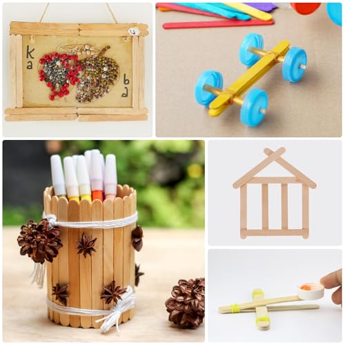 2000 Pcs 4.5" Wooden Craft Sticks (2000 Count)