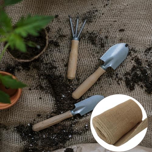 8" Wide Natural Burlap Fabric Roll