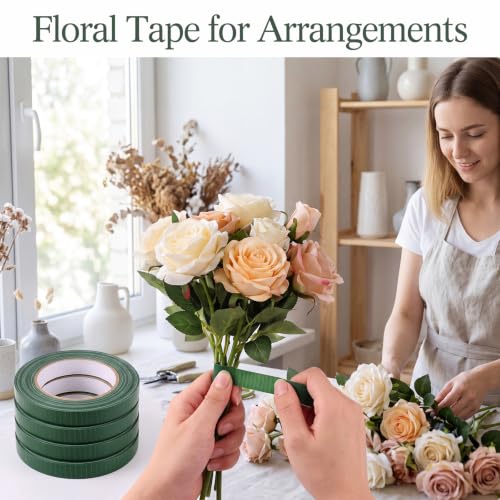 4 Roll Green Floral Tape Waterproof Florist Tape