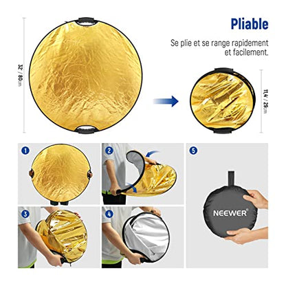 80cm Light Reflector with Handle & 3