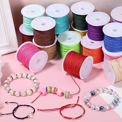 20 Rolls Wax String for Bracelet Making (1500 Foot)