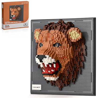 Wall Art Lion Building Sets for Adults