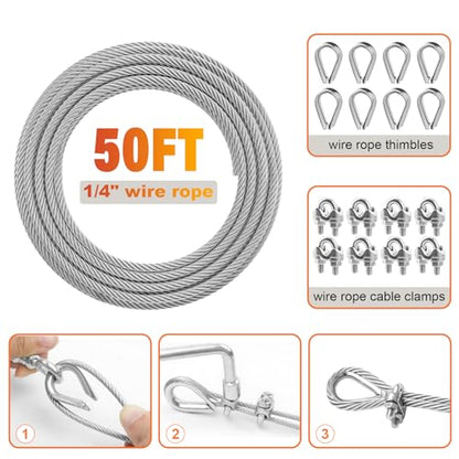 Stainless Steel Cable for Railing (50 Foot)