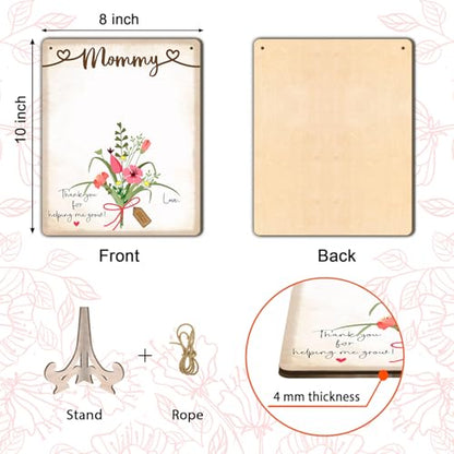 DIY Baby's First Mothers Day Handprint Flowers Hanging Sign