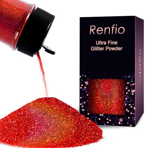 Holographic Ultra Fine Red Glitter Powder Metallic Resin Glitter