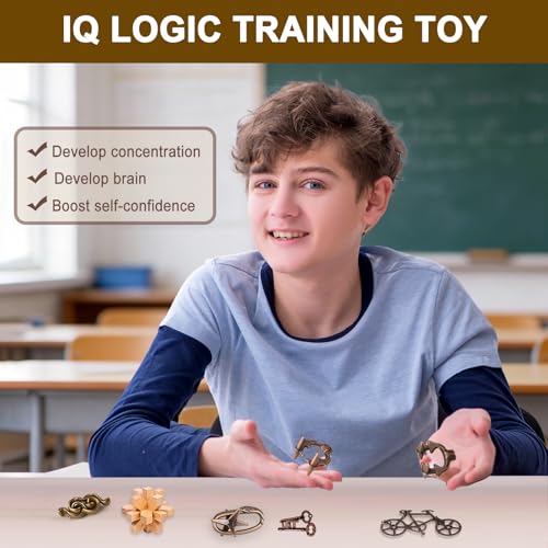 32 Pcs Brain Teaser Puzzles Set for Adults Kids (32 Count)