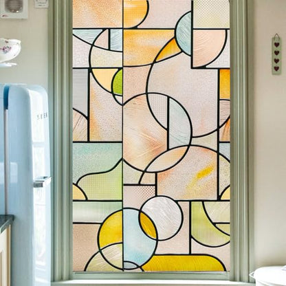 3D Stained Glass Window Privacy Film Decorative Non