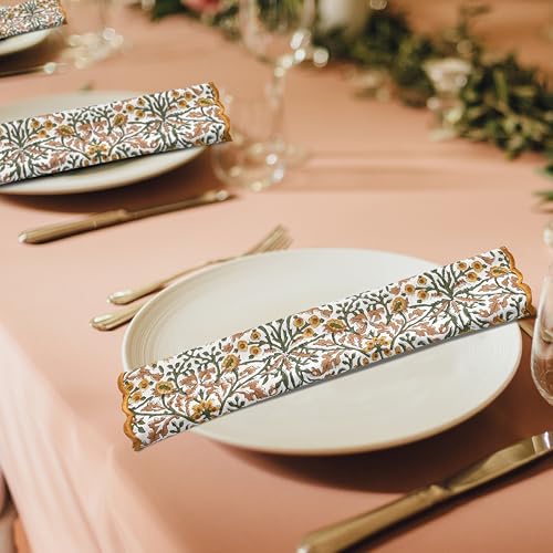 Hand Block Print Cloth Napkins (4.2329 Ounce)