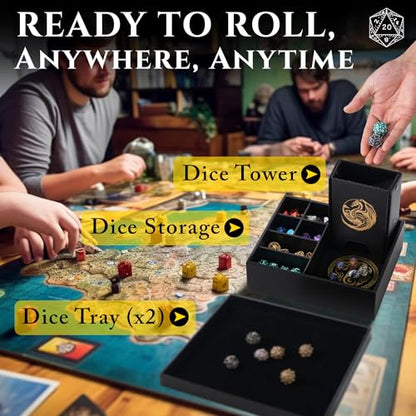 All-in-One Game Roamer - Dice Tray & Tower for DND and RPG
