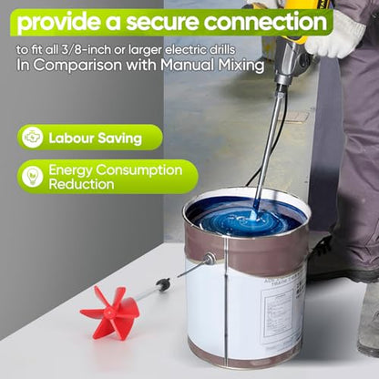 2 Pack Helix Paint Mixer Attachment for Drill 11.8"