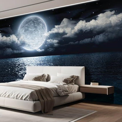 Wall Sticker Wall Mural Sea Under Moonlight