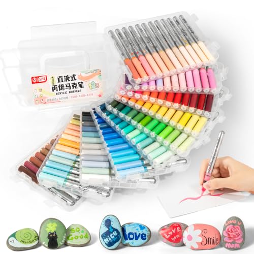 120 Color Acrylic Paint Markers (120 Count)