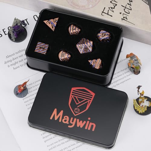 Inlay Metal DND Dice Set