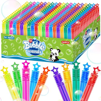 360 Piece Mini Bubble Wands in 10 Colors (4.8 Ounce)
