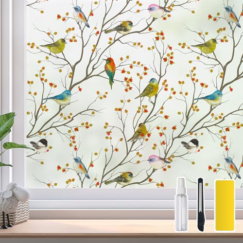 Frosted Privacy Window Film Decorative Included Tools 35.4in X 78.7in (19.347 Sq Ft)