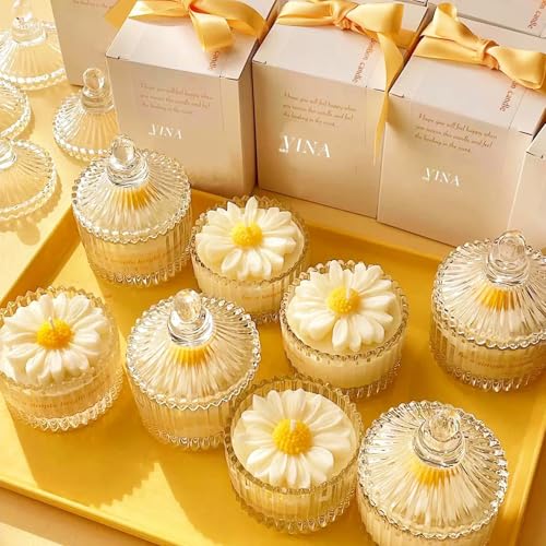 2PCS 3D Flower Candle Making Molds Moldes de Silicona para Velas (2 Count)