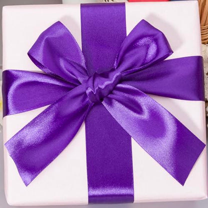 1 1 2 Inch Purple Solid Satin Ribbon for Gift Wrapping (150 Foot)
