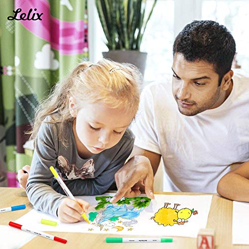120 Colors Dual Tips Brush Pens Art Markers with a Coloring Book (120 Count)
