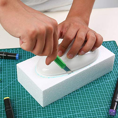 8 Pack Craft Foam Blocks 8X4X2 in Styrofoam Brick (8 Count)
