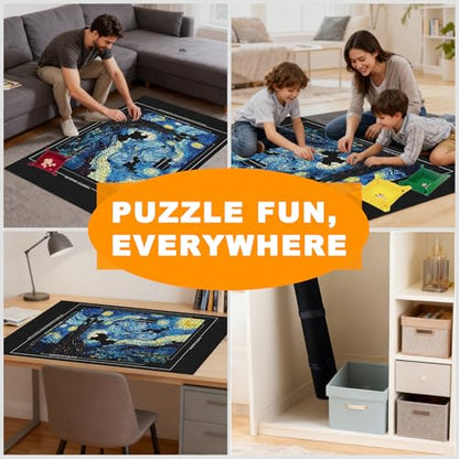 Puzzle Mat Roll Up to 1500 Portable Board Storage for Adults Kids (1500 Count)