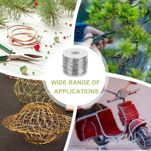 18 Gauge Anodized Aluminum Craft Wire Bendable Bonsai Training Wire 492 Feet 1mm for Sculpting Crafts Wreath Floral Beading Jewelry Making
