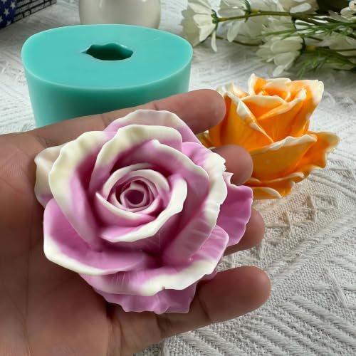 3D Realistic Rose Flower Silicone Mold