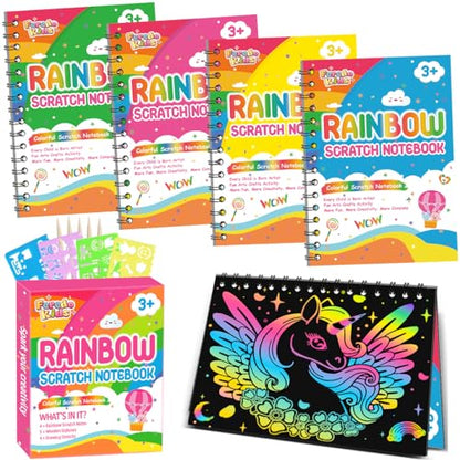 Scratch Paper Art Party Favors for Kids (4 Count)
