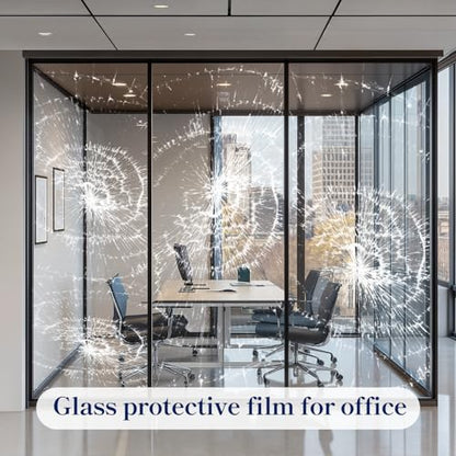 Window Security Film and Safety Premium 4 Mil Clear 11.8'' x 78.7''