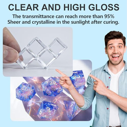 UV Resin 1000g High Gloss Clear Hard Resin for Jewelry Making (35.27 Ounce)