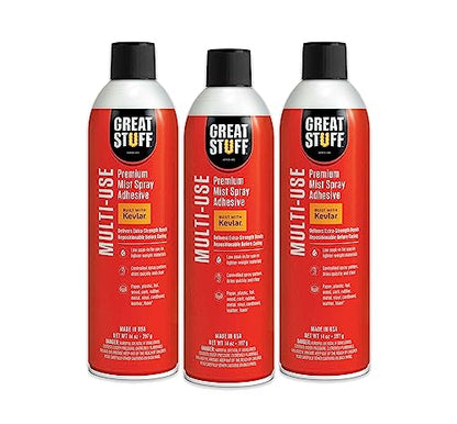 Multi Use Mist Adhesive 14 oz Aerosol 3 Pack (42 Ounce)