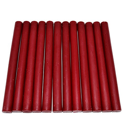 Matte Dark Red Glue Gun Sealing Wax Sticks Wax Seal Rod (12 Count)