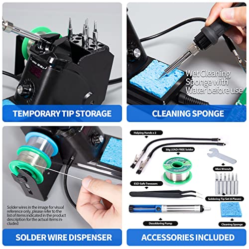 926 III 60W Digital Display Soldering Iron Station Kit w 2 Helping Hands