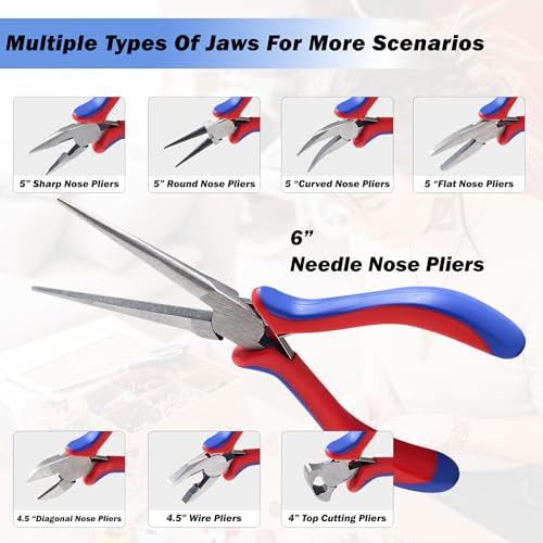 8 Pcs Needle Nose Pliers Set (8 Count)