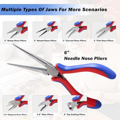8 Pcs Needle Nose Pliers Set (8 Count)