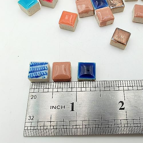 500g 1.1lb Random Color Irregular Ceramics Mosaic Tiles (16 Ounce)