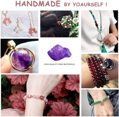 48PCS 8MM Red Coffee Agate Multicolo Stone Beads Energy Beads for DIY Jewelry Bracelet Necklace Making for Jewelry Making15Inch
