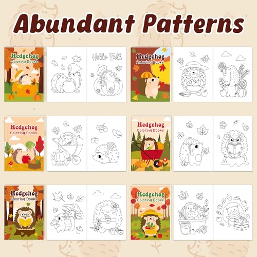 Fall Hedgehog Coloring Books (24 Count)