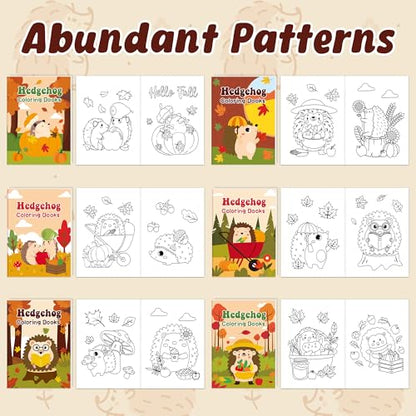 Fall Hedgehog Coloring Books (24 Count)