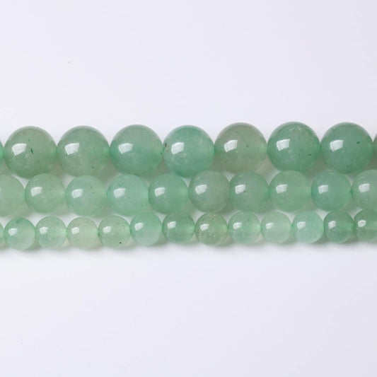 90PCS 4MM Green Aventurine Natural Gemstone Round Stone Beads for Jewelry Making DIY Energy Stone Healing Power Bracelet 15"