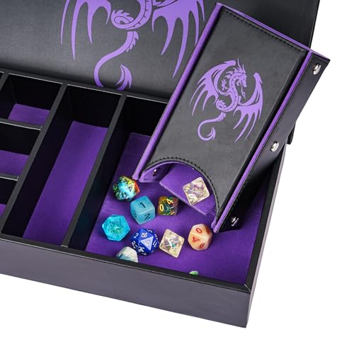 4-in-1 Dice Storage Box, Portable Dice Box for Role Playing Games (35.2 Ounce)