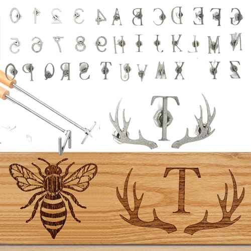38 Pcs Mini 1" Branding Iron for Wood Leather Hats