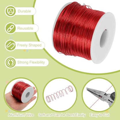 20 Gauge Anodized Aluminum Craft Wire Bendable Bonsai Training Wire 771 Feet 0.8mm for Sculpting Crafts Wreath Floral Beading Jewelry Making