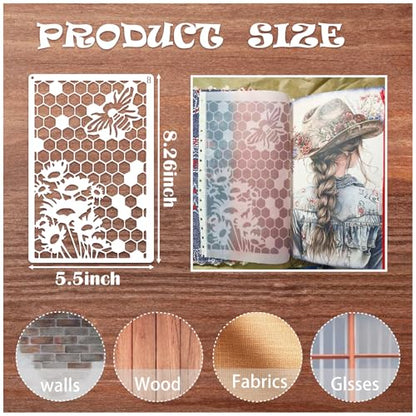 16 Pieces Stencils for Painting (16 Count)