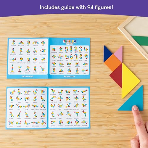 Tangram Puzzle Wooden Pack 30 Kids Party Favors. Goodie Bags Stuffers for Kids 3 (210 Count)