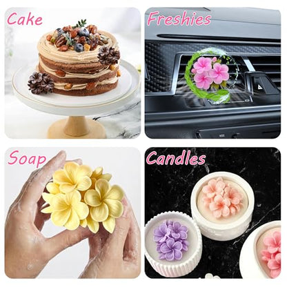 2 Pcs Plumeria Candle Molds (2 Count)