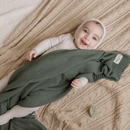100% Organic Cotton Heritage Knit Textured Baby Quilt Blanket